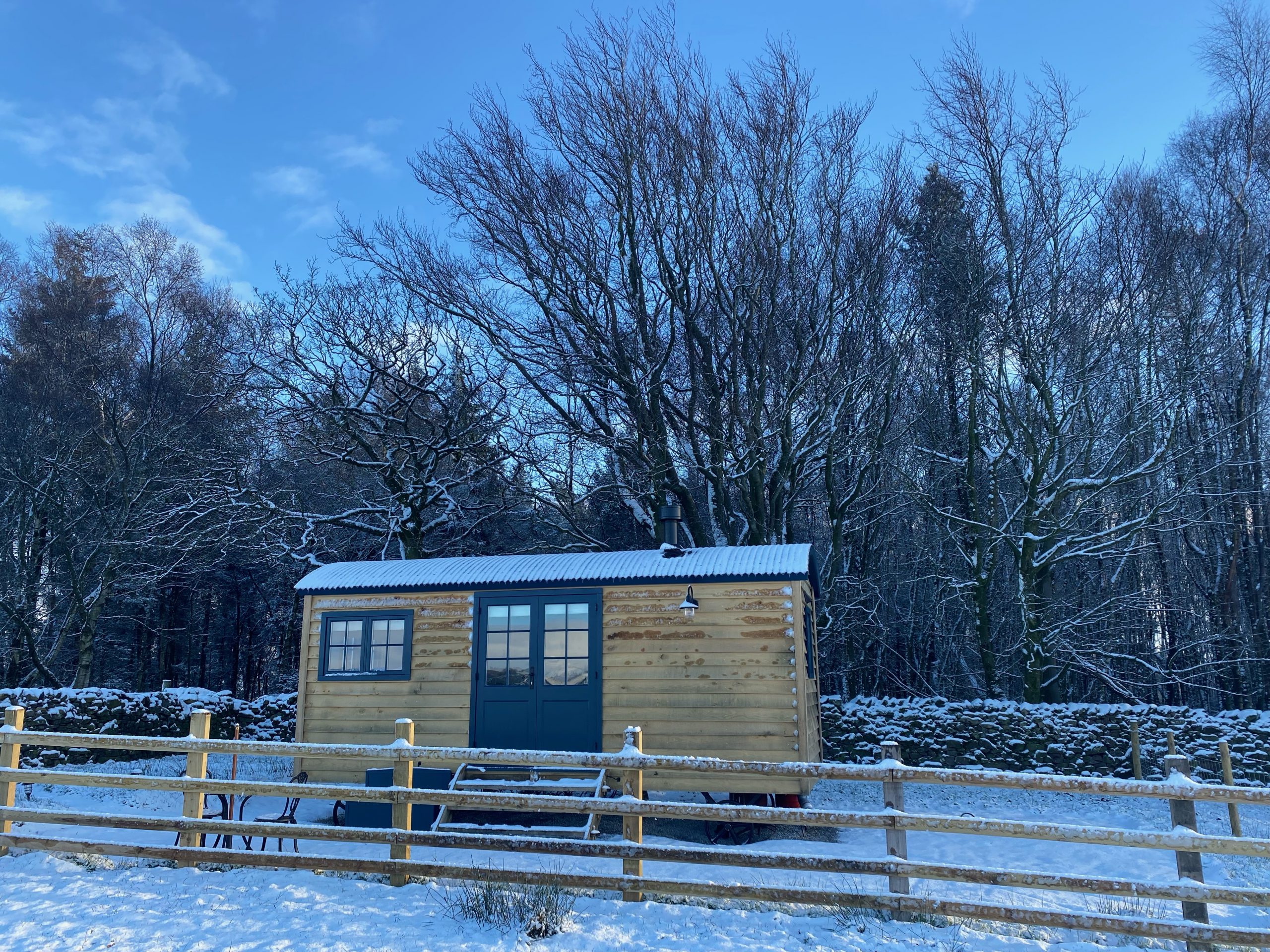 The Dalesbred Hut at Hollow Gill Huts in Winter